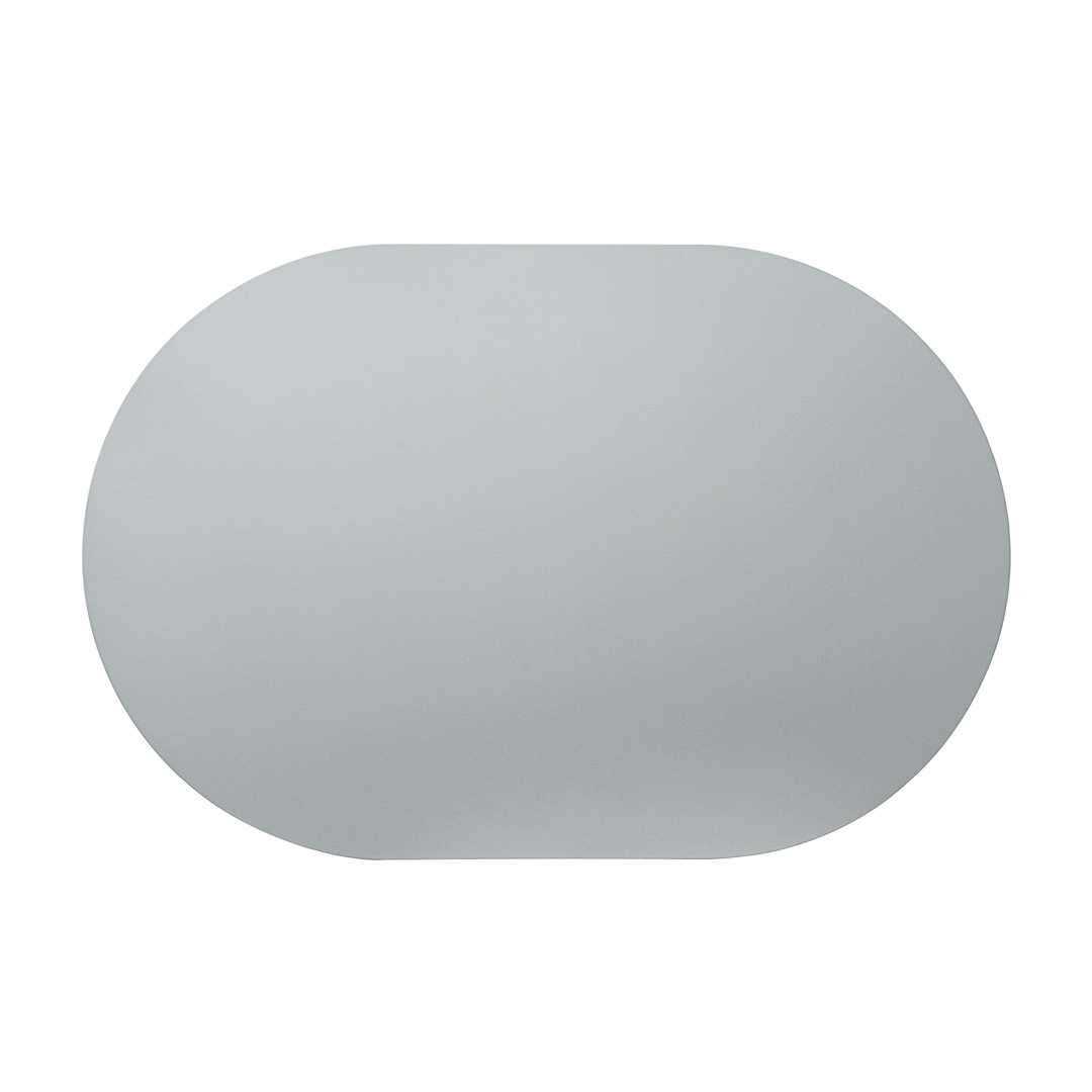 Chef 101 Oval Gray Vinyl Placemat - Embossed - 17 3/4" x 12" - 84 count box