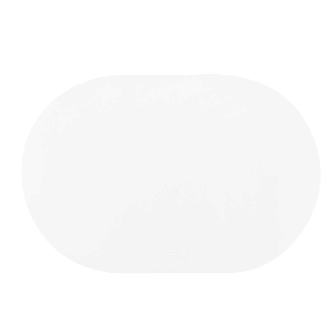 Chef 101 Oval White Vinyl Placemat - Embossed - 17 3/4" x 12" - 84 count box