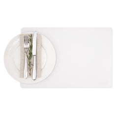 Rectangle White Vinyl Placemat - Embossed - 17 3/4