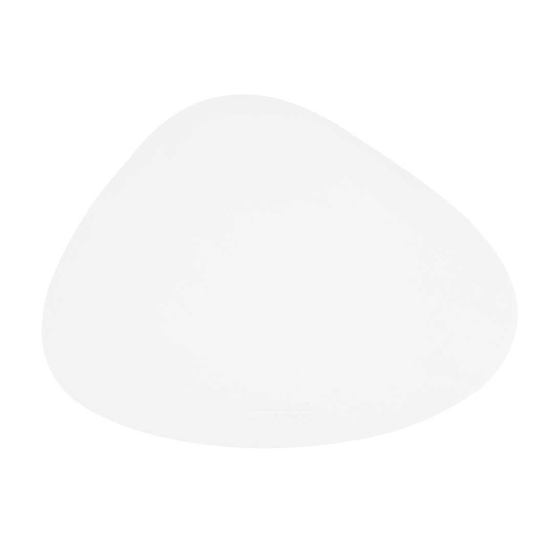 Chef 101 Egg-Shaped White Vinyl Placemat - Embossed - 16" x 12" - 84 count box