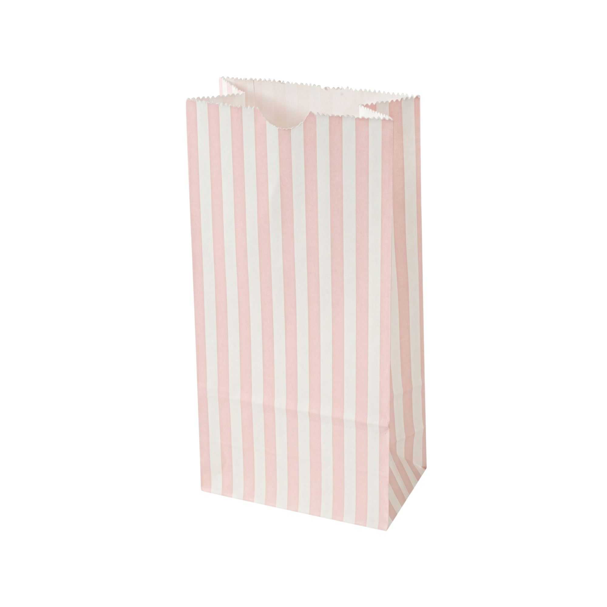 Bag Tek Peach and White Paper Bag - 2 lb - 4 1/4" x 2 1/4" x 8 1/2" - 100 count box
