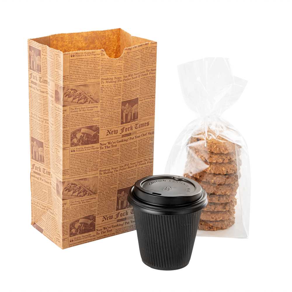 Bag Tek Kraft Newsprint Paper Bag - 4 lb - 5" x 3 1/4" x 9 1/2" - 1000 count box