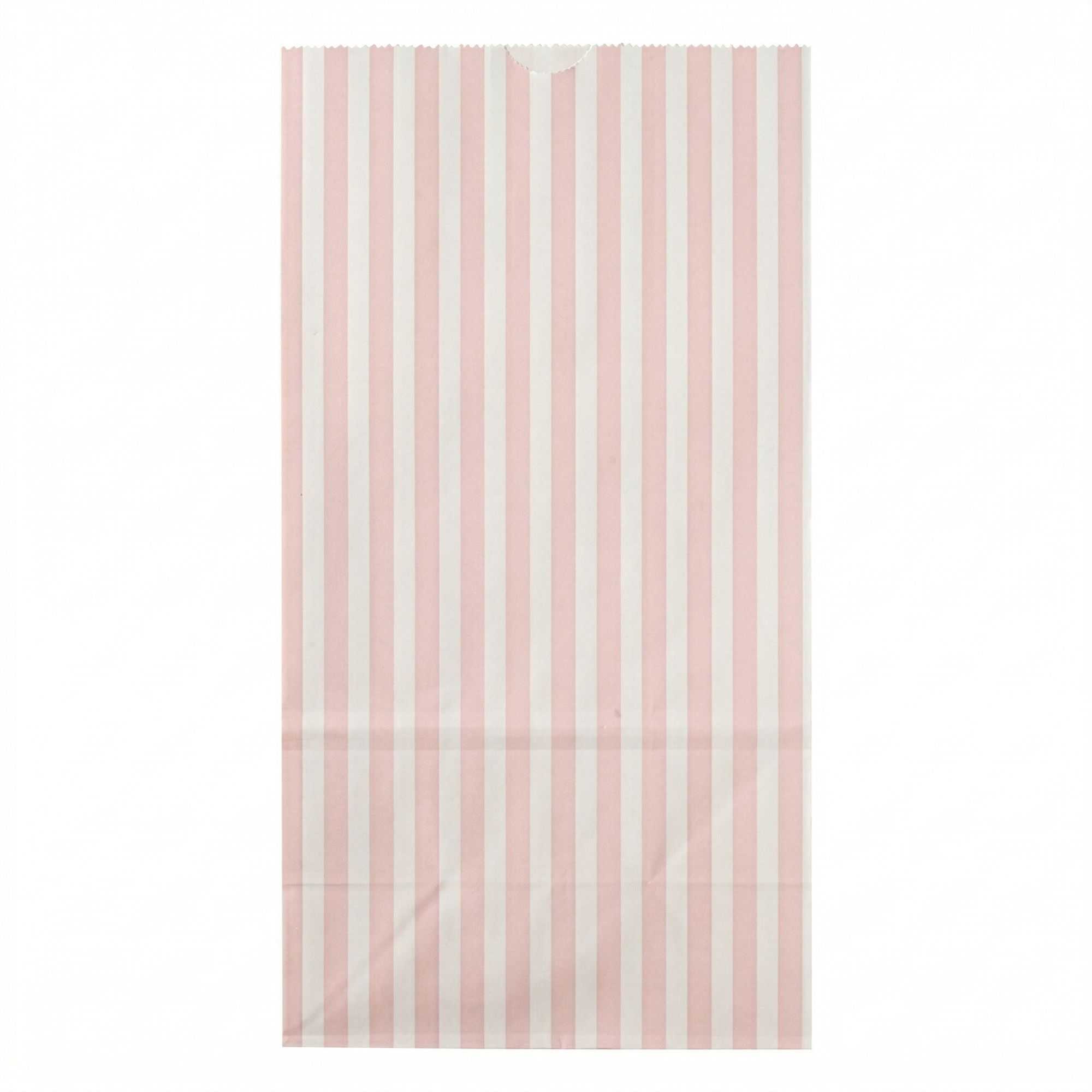 Bag Tek Peach and White Paper Bag - 6 lb - 6" x 3 1/2" x 10 3/4" - 100 count box