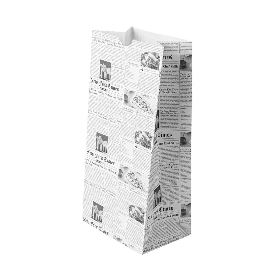 Bag Tek Newsprint Paper Bag - 8 lb - 6" x 4" x 11 3/4" - 1000 count box