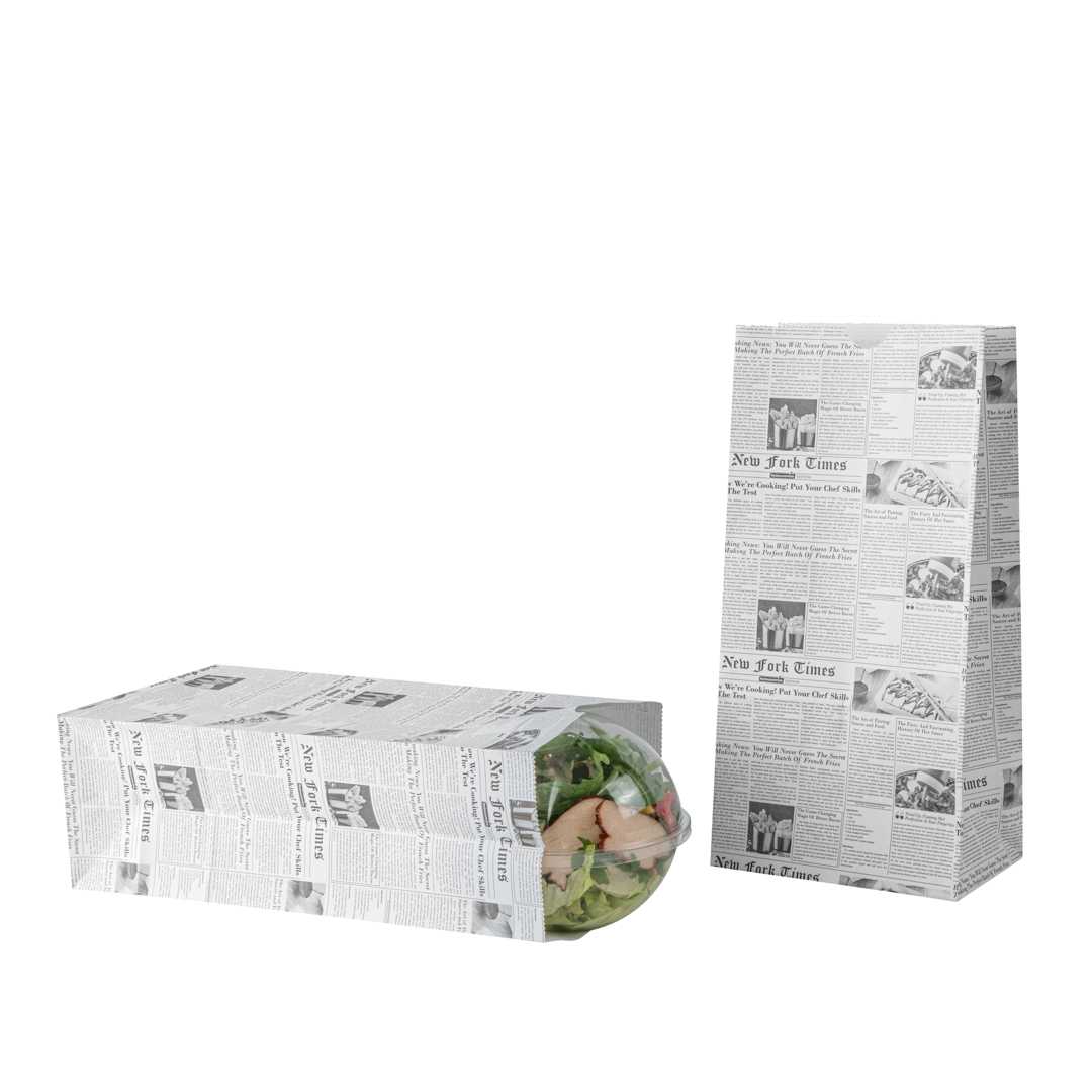 Bag Tek Newsprint Paper Bag - 8 lb - 6" x 4" x 11 3/4" - 1000 count box