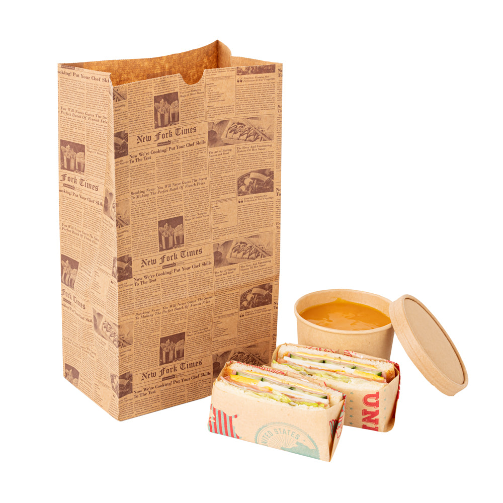 Brown Paper Bags Foraineam 200 Pack Kraft Paper Bags, Brown Paper