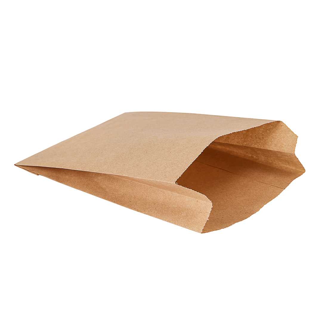 Bag Tek Kraft Paper French Fry / Snack Bag - 4 1/4" x 1 1/2" x 6 1/4" - 4000 count box