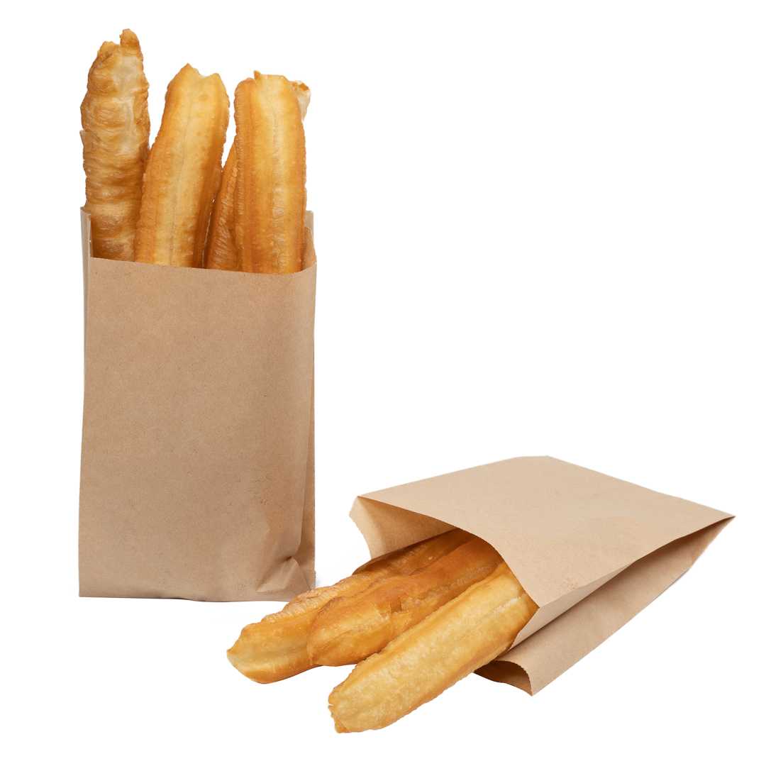 Bag Tek Kraft Paper French Fry / Snack Bag - 5" x 3" x 8 3/4" - 4000 count box