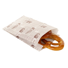 Bag Tek Sepia Newsprint Paper French Fry / Snack Bag - 7