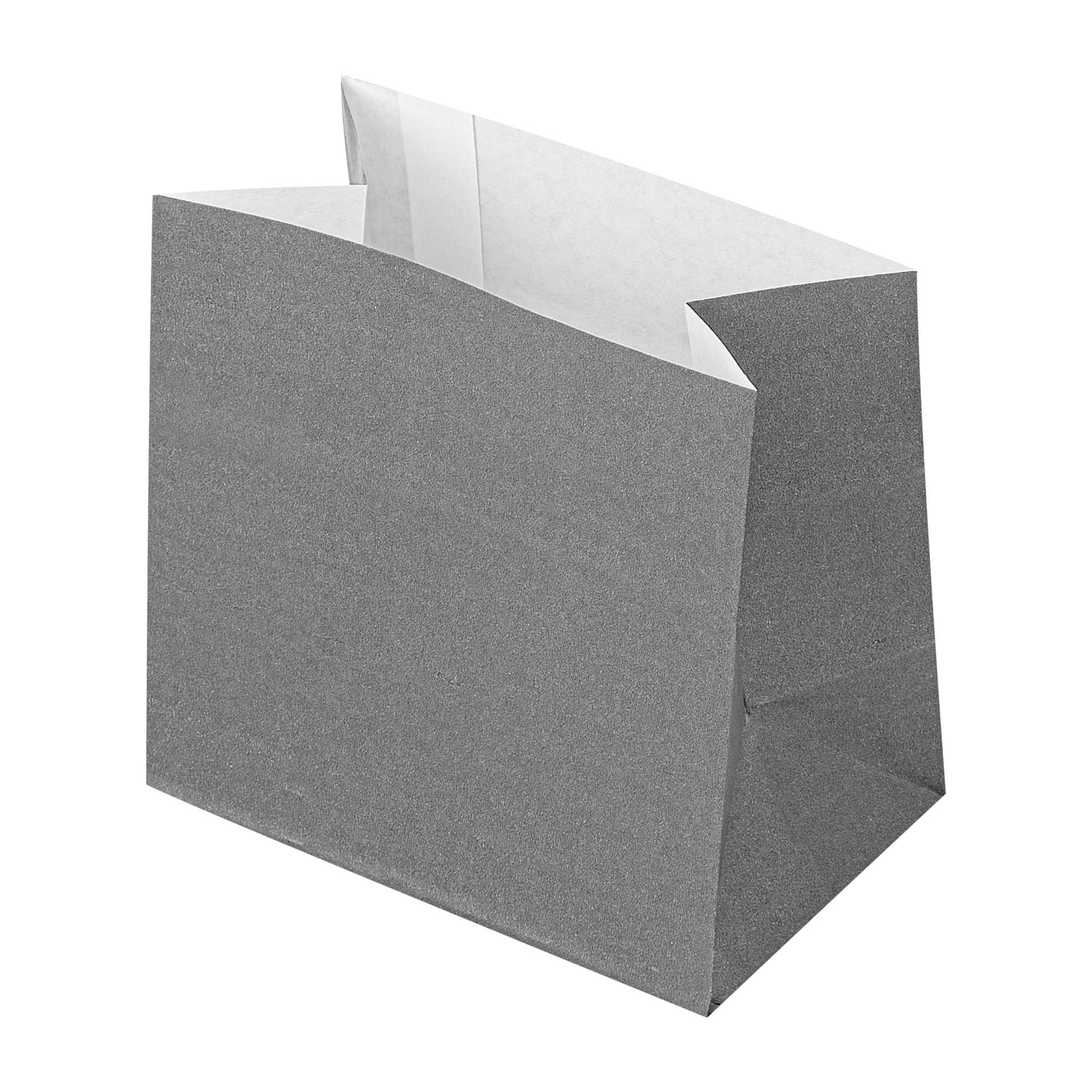 Bag Tek Gray Paper Small Snack Bag - 3 3/4" x 2 1/4" x 3 3/4" - 4000 count box