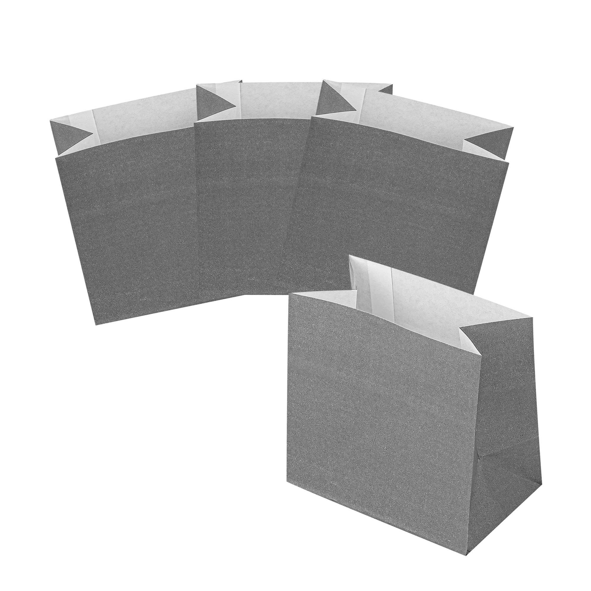 Bag Tek Gray Paper Small Snack Bag - 3 3/4" x 2 1/4" x 3 3/4" - 4000 count box