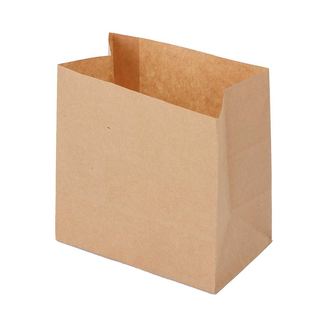 Bag Tek Kraft Paper Small Snack Bag - 4" x 2 1/4" x 3 3/4" - 4000 count box