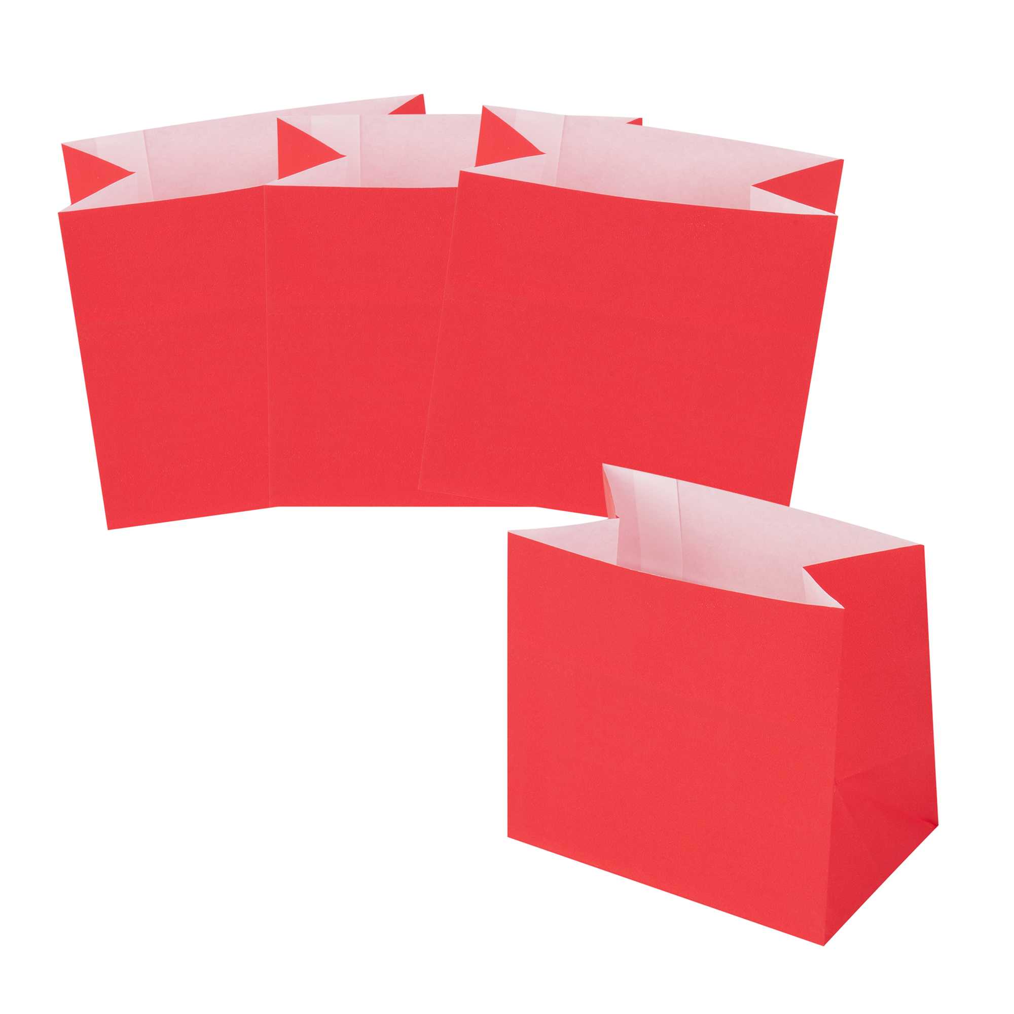 Bag Tek Red Paper Small Snack Bag - 3 3/4" x 2 1/4" x 3 3/4" - 4000 count box
