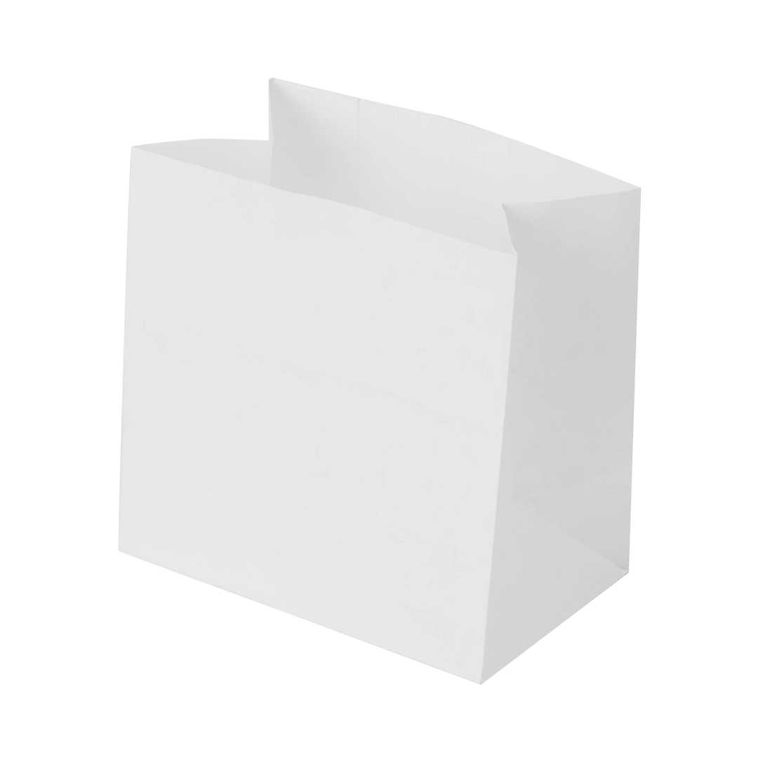 Bag Tek White Paper Small Snack Bag - 4" x 2 1/4" x 3 3/4" - 4000 count box