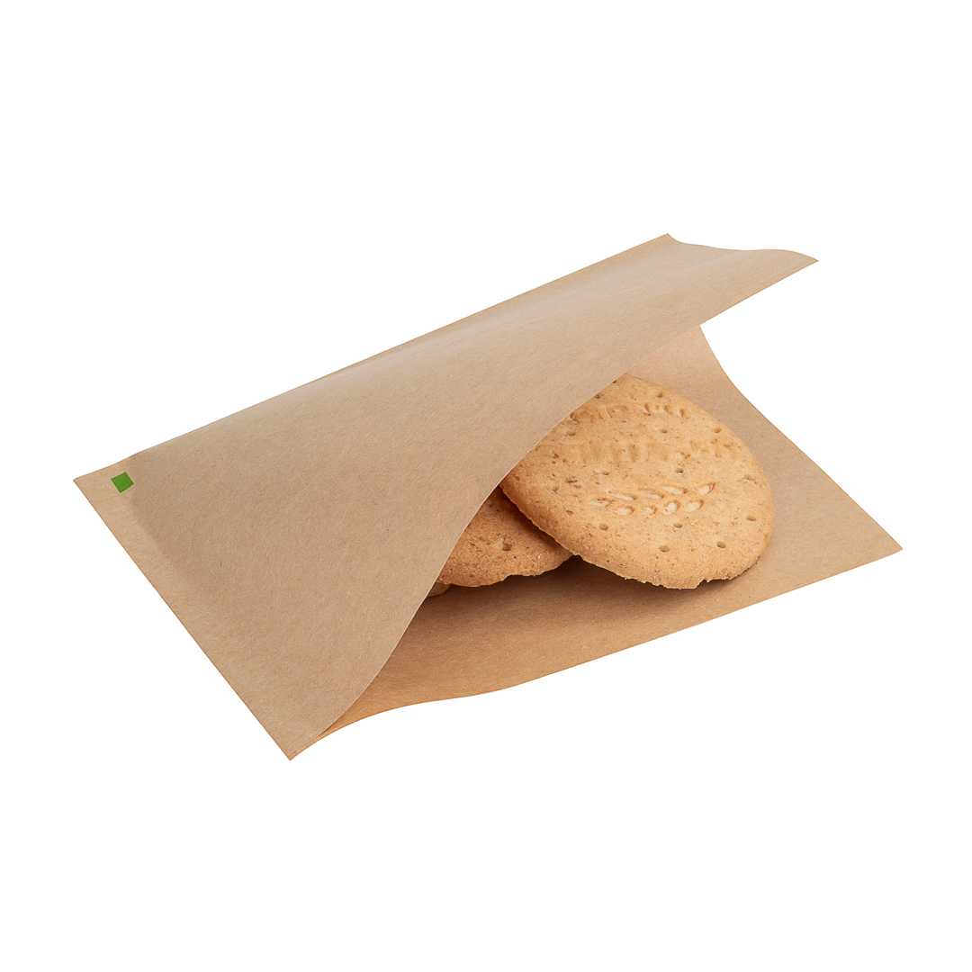 Bag Tek Kraft Paper Small Double Open Bag - Greaseproof - 6 1/4" x 4 3/4" - 8000 count box