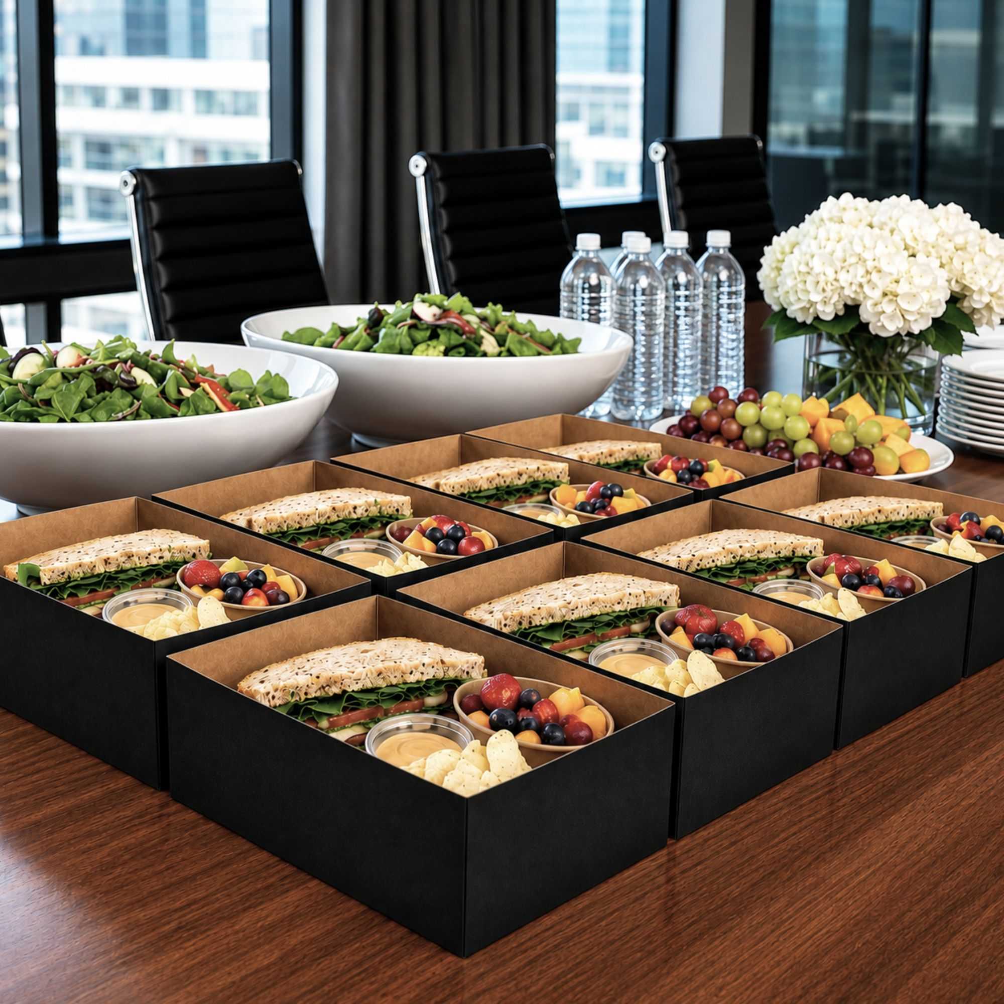 Bio Tek Rectangle Black Paper Sandwich / Burger Open Tray - 8 1/2" x 6" x 3 1/2" - 100 count box