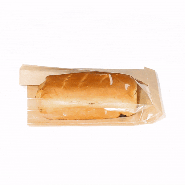 Bag Tek Kraft Paper Large Bread Bag - Side Window - 6" x 2 3/4" x 11 1/2" - 1000 count box
