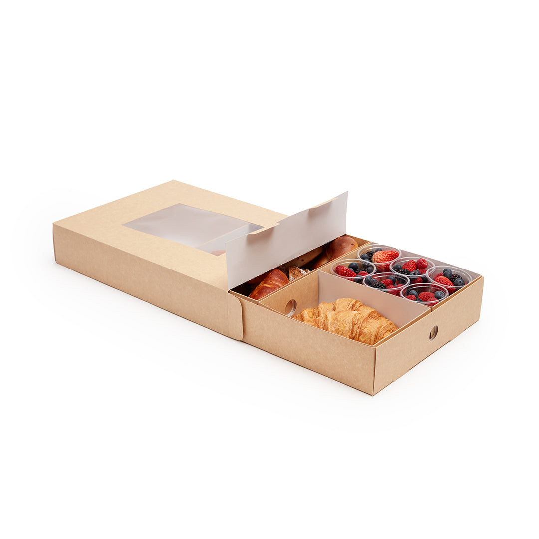 Slide Tek Rectangle Kraft Paper Small Insert - Fits Catering Tray - 8 3 ...