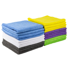 Clean Tek Professional Microfiber Cleaning Cloth - 6 Colors - 16