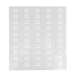 Label Tek Plastic Mood Refresh Label - Clear with White Font, Water-Resistant - 2