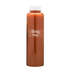 Label Tek Plastic Bloody Mary Label - Clear with White Font, Water-Resistant - 2