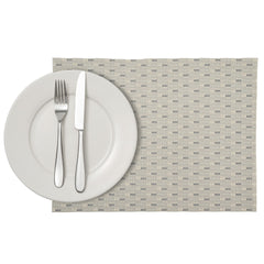 Speculo Rectangle Sand Vinyl Woven Placemat - Wave Pattern - 16