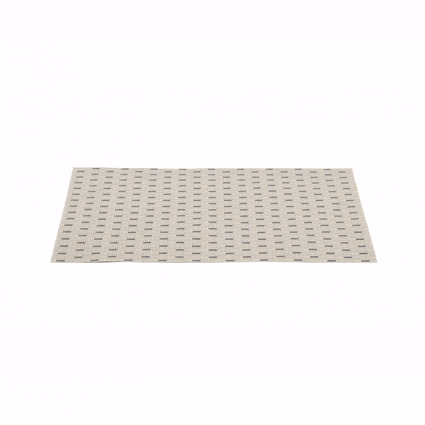 Speculo Rectangle Sand Vinyl Woven Placemat - Wave Pattern - 16" x 12" - 6 count box