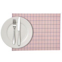 Imperial Rectangle Pink Vinyl Woven Placemat - 16