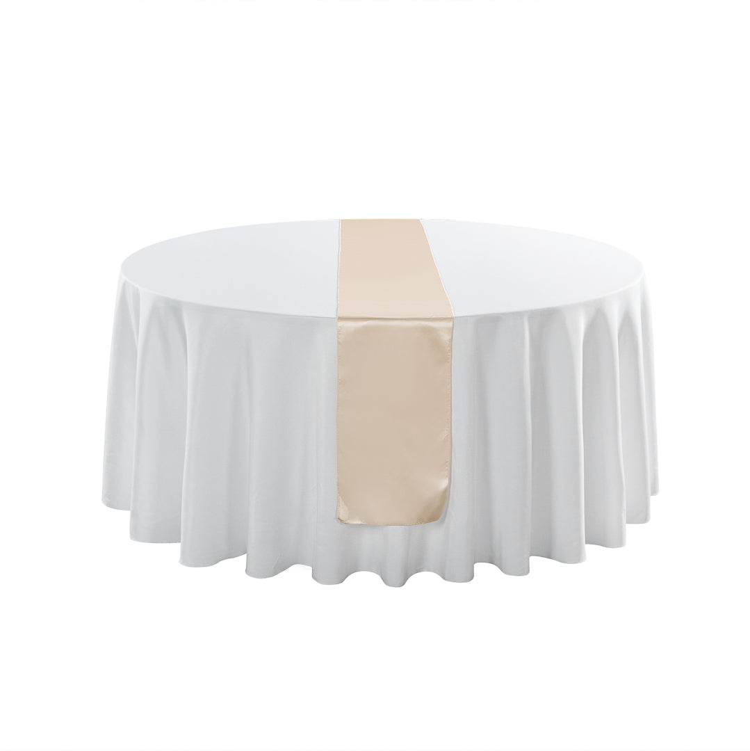 Table Tek Rose Satin Table Runner - 12" x 108" - 1 count box