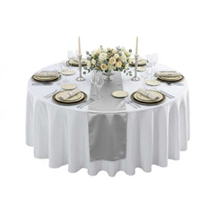 Table Tek Silver Satin Table Runner - 12