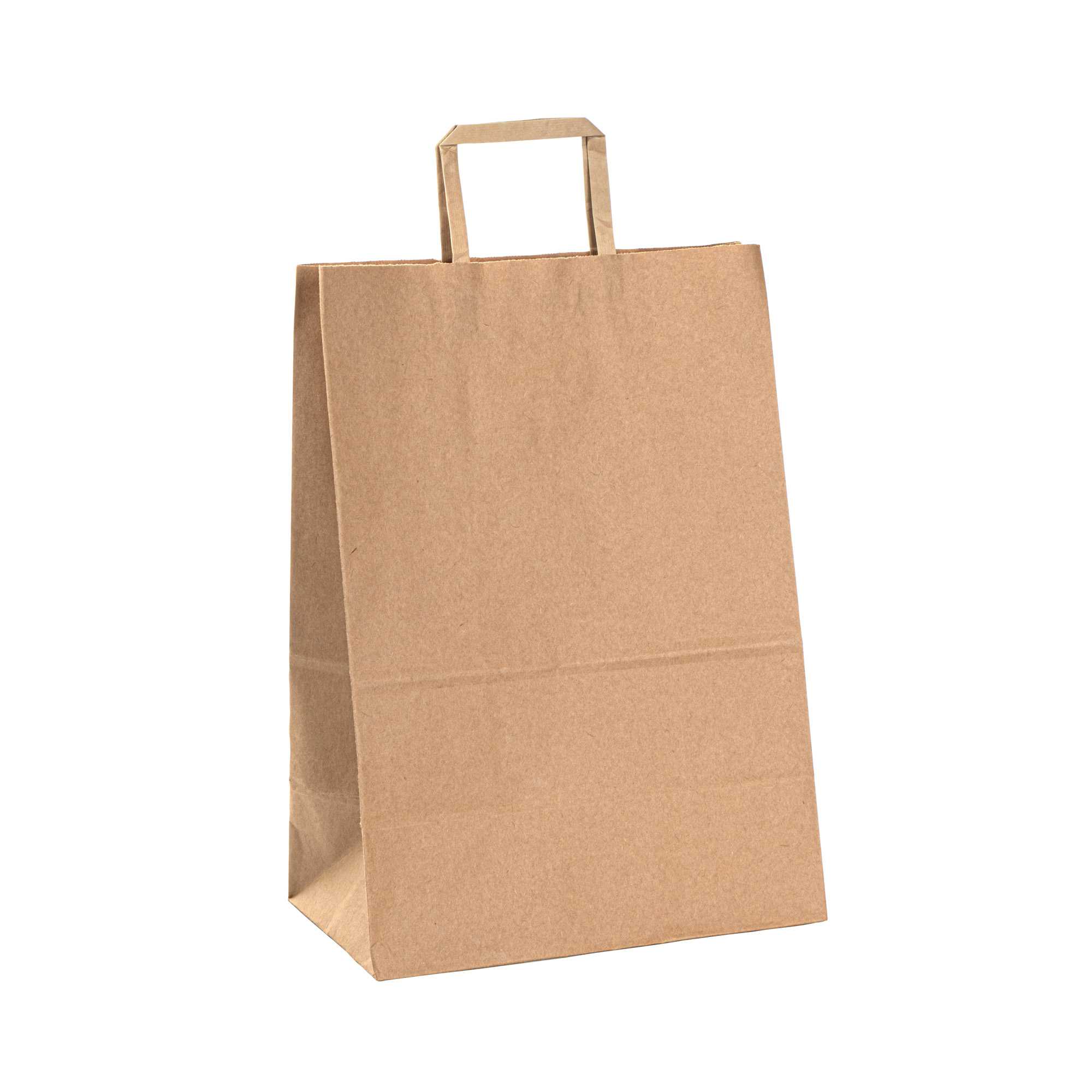 Bag Tek Kraft Paper Retail Bag - with Handles - 12" x 7" x 17" - 20 count box