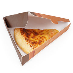 Eco Pie Kraft Paper Pizza Slice Box - Clamshell - 9 1/4
