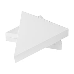 Eco Pie White Paper Pizza Slice Box - Clamshell - 9 1/4