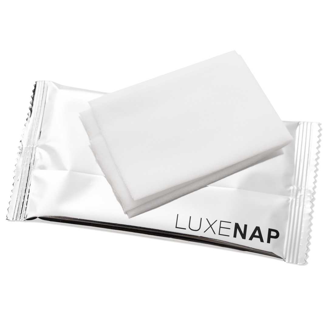 Luxenap White Moist Towelette - Aloe-Scented, Alcohol Free - 5 1/4" x 2 1/2" - 1000 count box