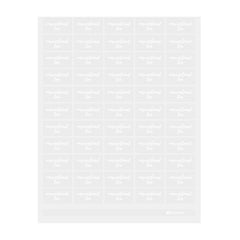 Label Tek Plastic Unsweetened Tea Label - Clear with White Font, Water-Resistant - 2