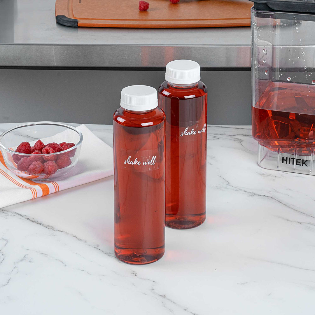 Label Tek Plastic Shake Well Label - Clear with White Font, Water ...