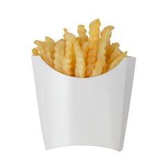 Bio Tek 3 oz White Paper Fry Cup / Snack Container - 4 1/2