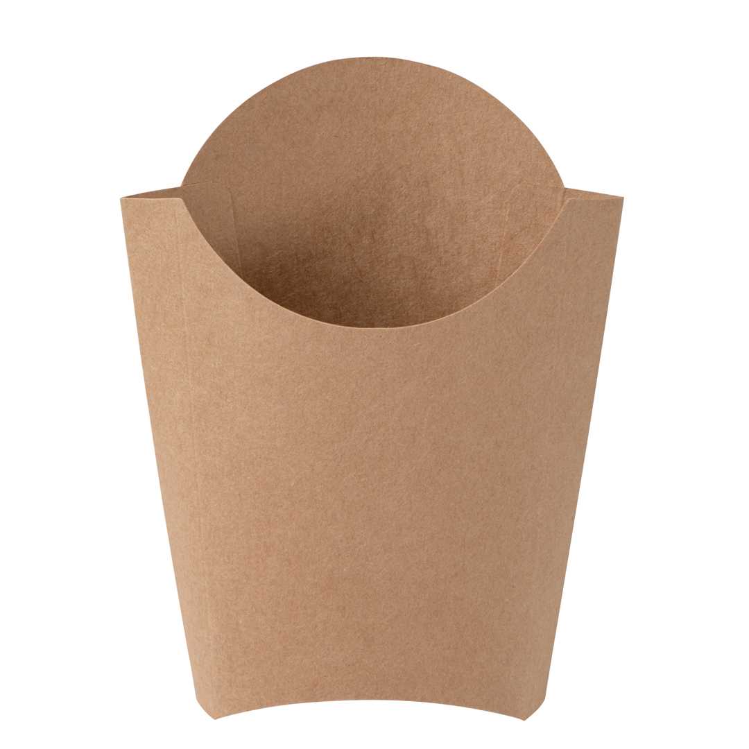 Bio Tek 4 oz Kraft Paper Fry Cup / Snack Container - 4 3/4" x 3 1/2" x 5" - 1000 count box