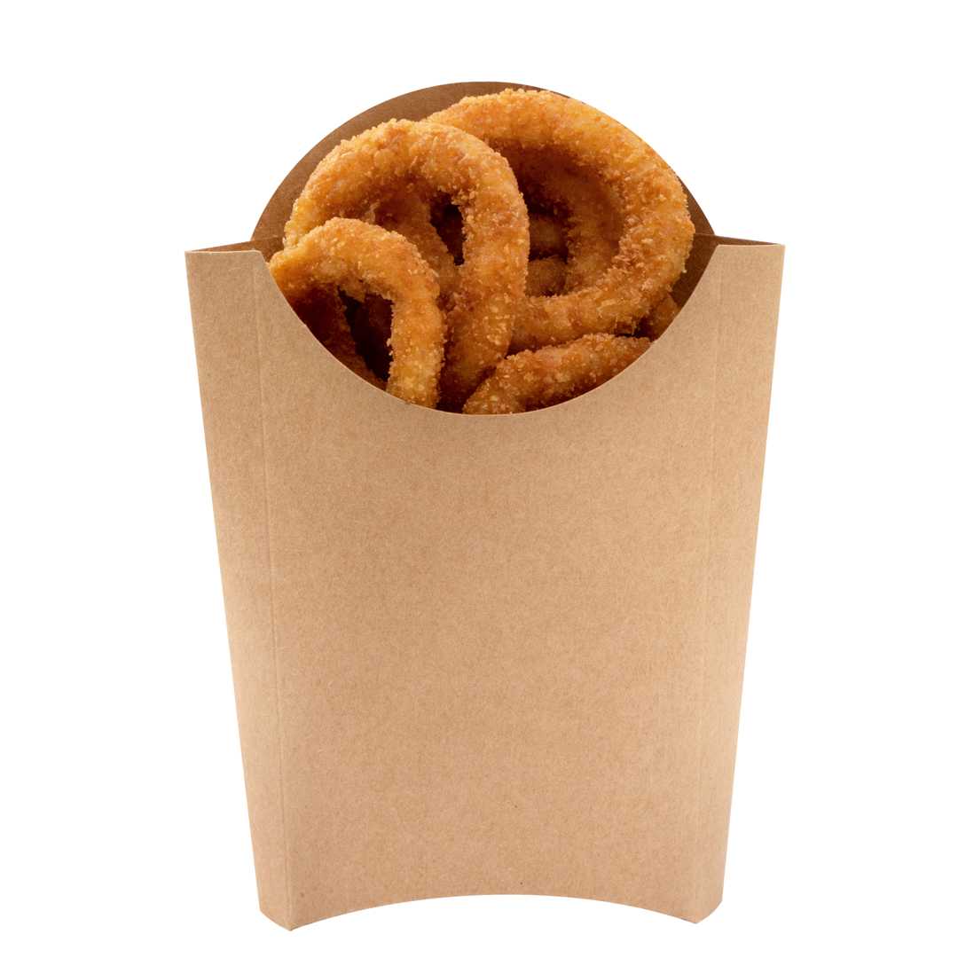 Bio Tek 4 oz Kraft Paper Fry Cup / Snack Container - 4 3/4" x 3 1/2" x 5" - 1000 count box