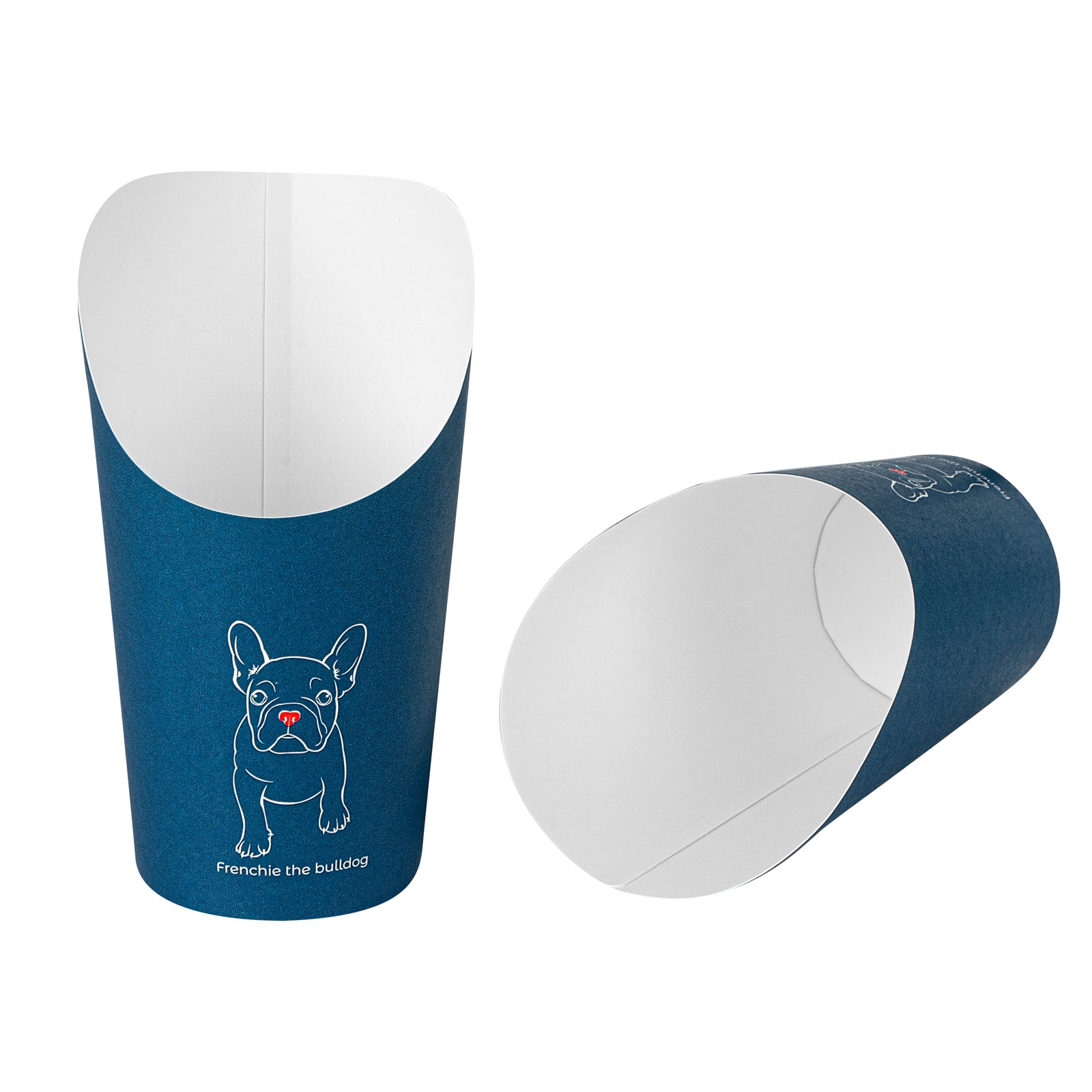 Round Frenchie Bio Tek 16 oz Round Frenchie Paper Incline Cup - 3 1/2