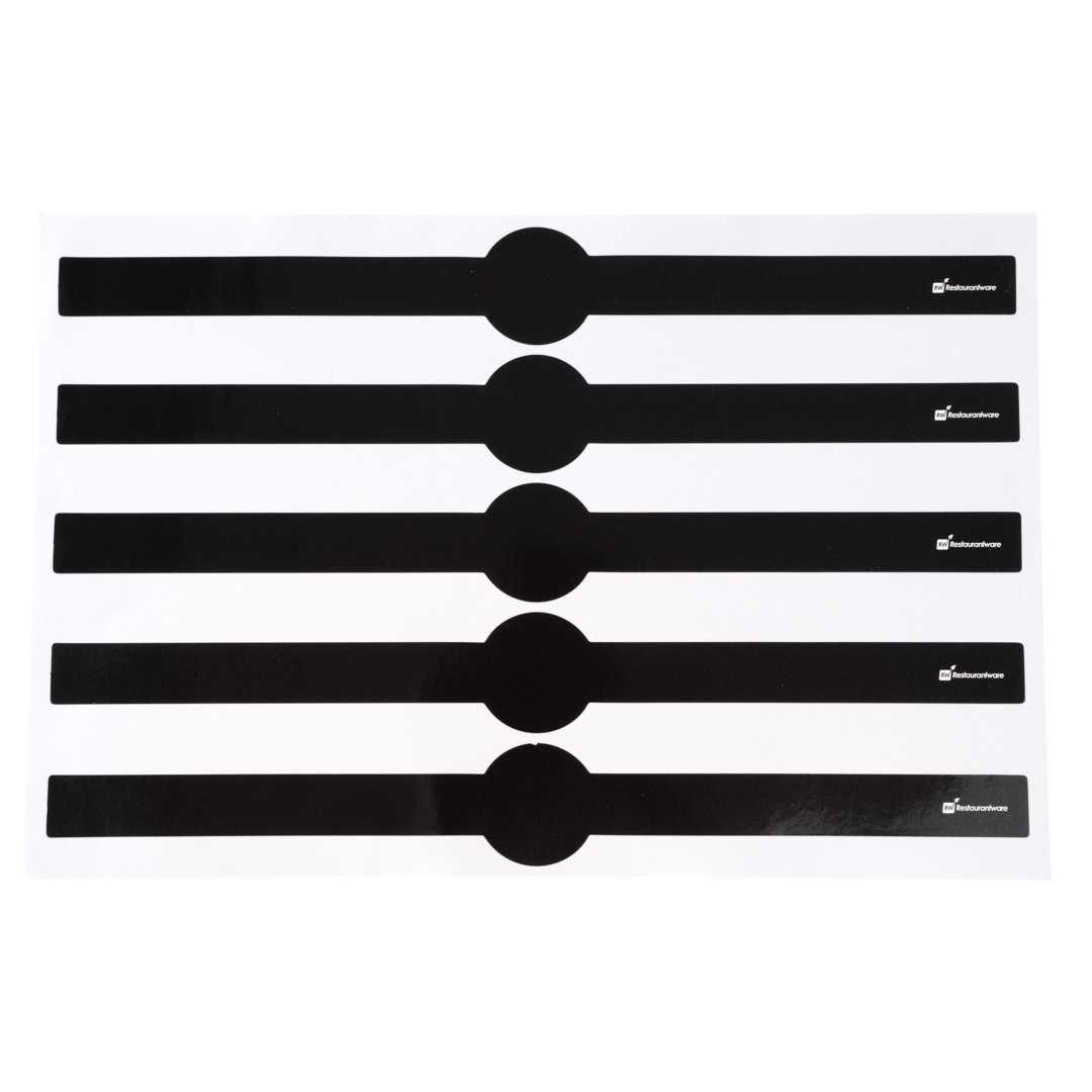 Chef 101 Black Paper Packaging Band - Adhering - 12" - 5000 count box