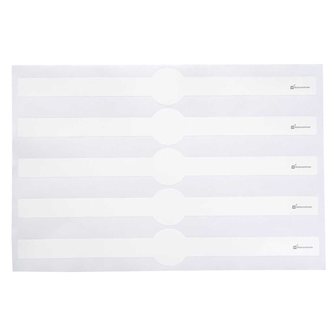Chef 101 Round White Paper Packaging Band - Adhering - 12" - 5000 count box