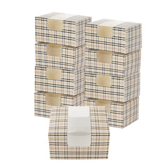 Pastry Tek Plaid Paper Pastry / Cake Box - with Window - 7