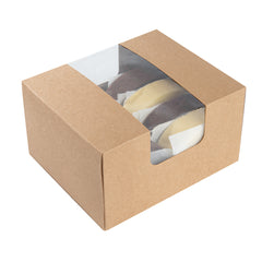 Pastry Tek Kraft Paper Pastry / Cake Box - with Window - 7