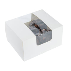 Pastry Tek White Paper Pastry / Cake Box - with Window - 7