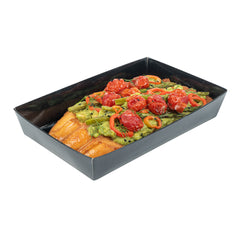 Matsuri Vision Rectangle Black Paper Medium Sushi Tray - 8