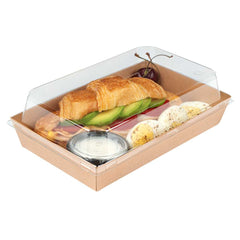 Matsuri Vision Clear Plastic Lid - Fits Medium Sushi Tray - 500 count box
