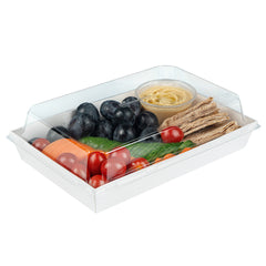 Matsuri Vision Clear Plastic Lid - Fits Large Sushi Tray - 100 count box