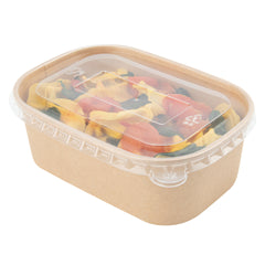 Bio Tek Oval Clear Plastic Lid - Fits Serving Container - 100 count box