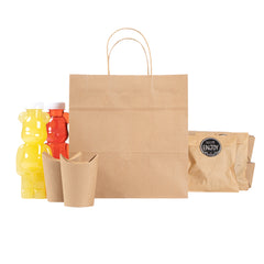 Saving Nature Kraft Paper Retail Bag - with Handles - 10 1/4